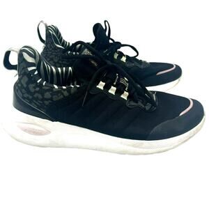 ADIDAS Sneakers Women's 10 Puremotion Super Running‎ Shoes Black White Pink Foam